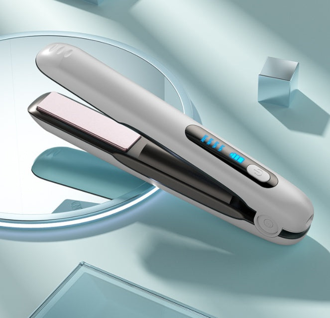Wireless Hair Straightener Flat Iron Mini 2 IN 1 Roller USB 5000mAh Max 200 Degree Portable Cordless Curler 4 Levels Dry And Wet Uses Wireless Hair Straightener Flat Iron Mini 2 IN 1 Roller USB 5000mAh Max 200 Degree Portable Cordless Curler 4 Levels Dry And Wet Uses